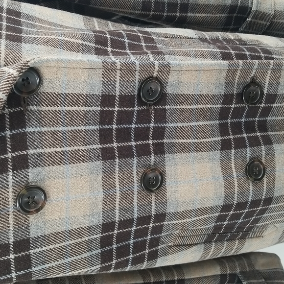 Lands' End Plaid Pea Coat Jacket - Picture 3 of 10